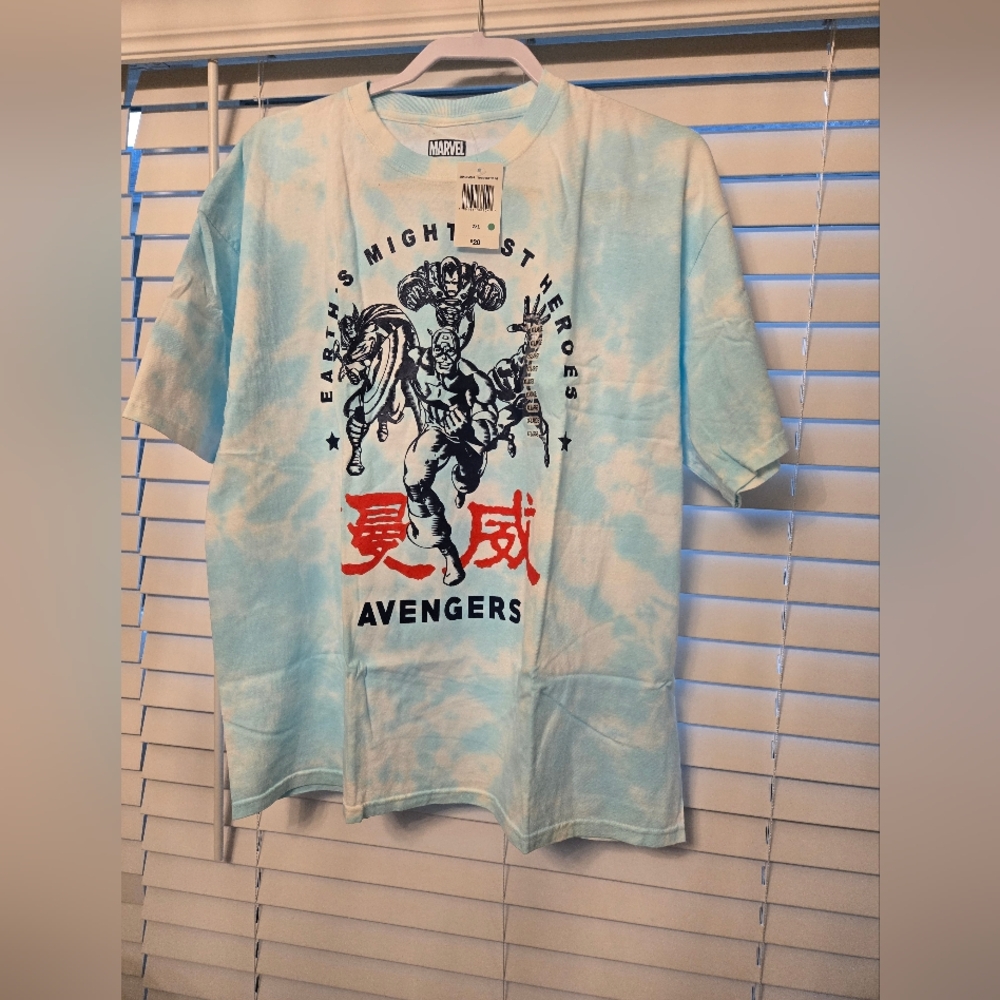 Marvel Avengers Light Blue Tie-Dye T-Shirt